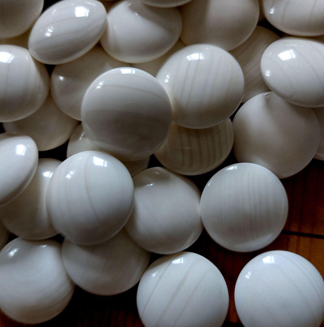 蛤碁石、碁笥セット白石 180個 黒石181個