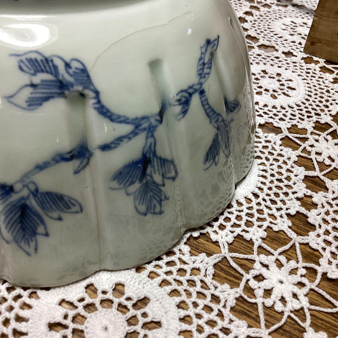 k21 渋草焼　鉢2入り　　陶器の花柄2個セット