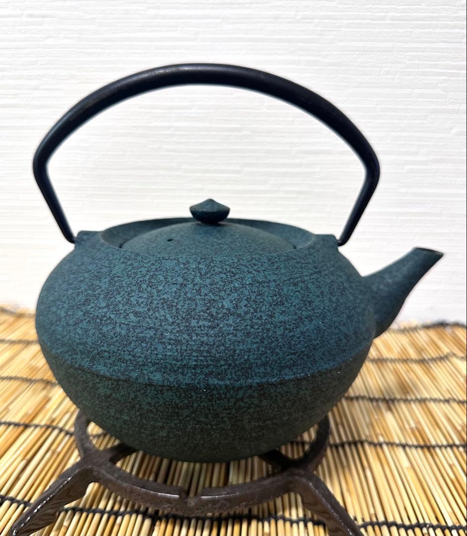 未使用品　鋳心ノ工房　増田尚紀デザイン　平つぼＬ　鉄急須　南部鉄瓶　南部鉄器