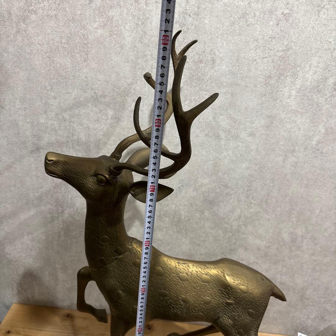 金属製　鹿の親子2体セット