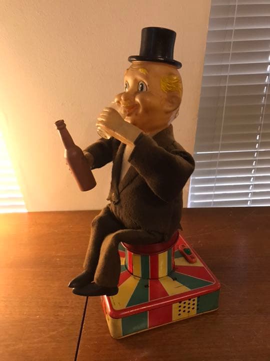 ヴィンテージ　ブリキ人形　バー　客