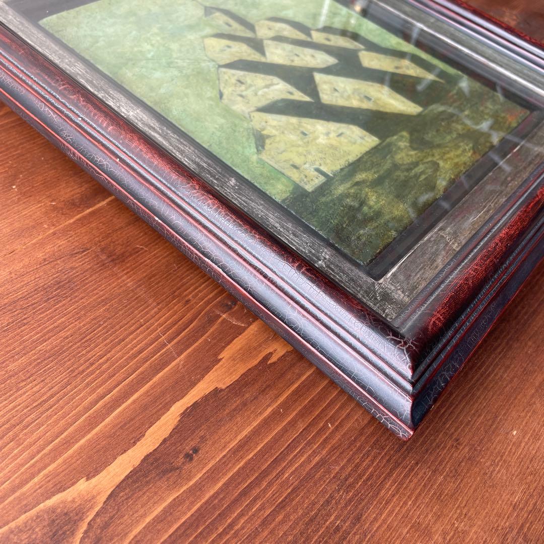 油彩画　教会　抽象画　風景画　井上秀樹　油絵　画家　キャンバス　額装済み