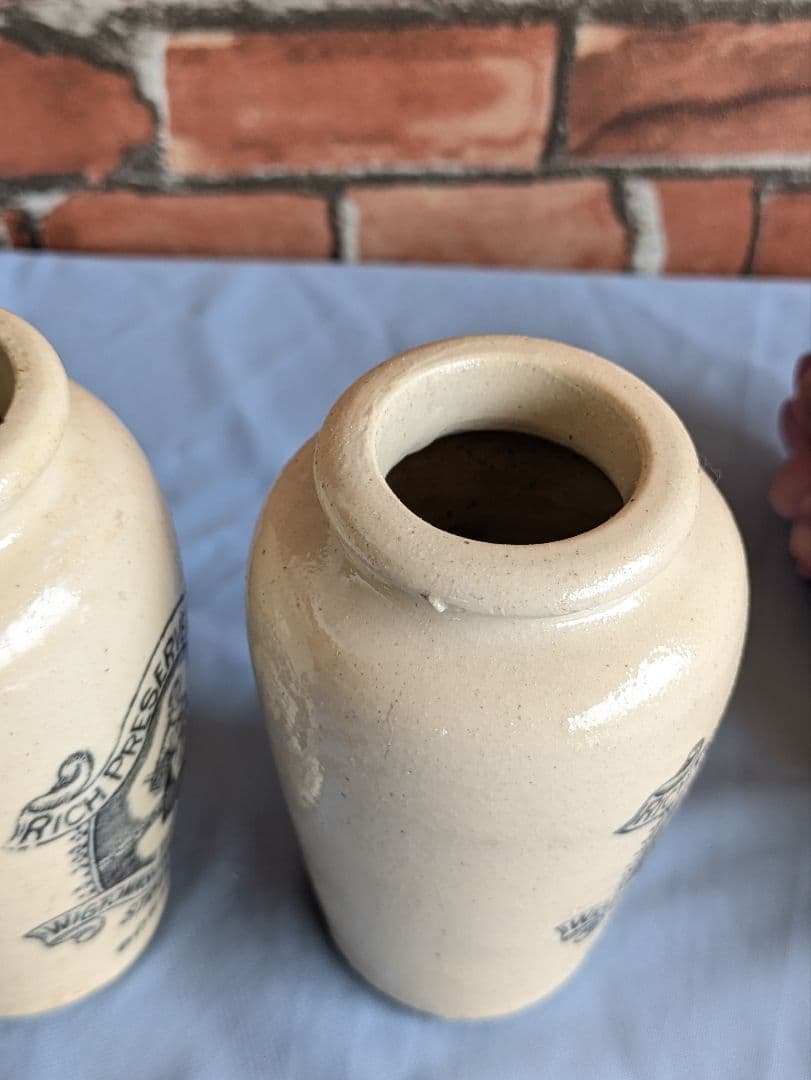 イギリス アンティーク RICHPRESERVED CREAM ボトル3本　D