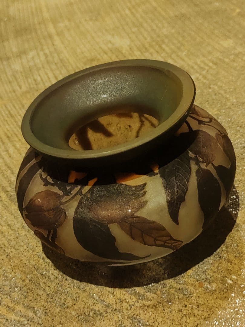 ★専用【希少】エミールガレ Emile Galle クレマチス紋花器 花瓶 小壺