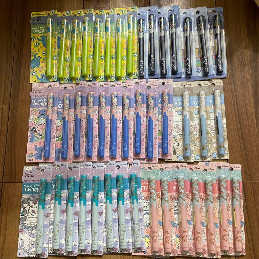 ディズニー　スティックはさみ　携帯はさみ　フィットカットカーブ　43点