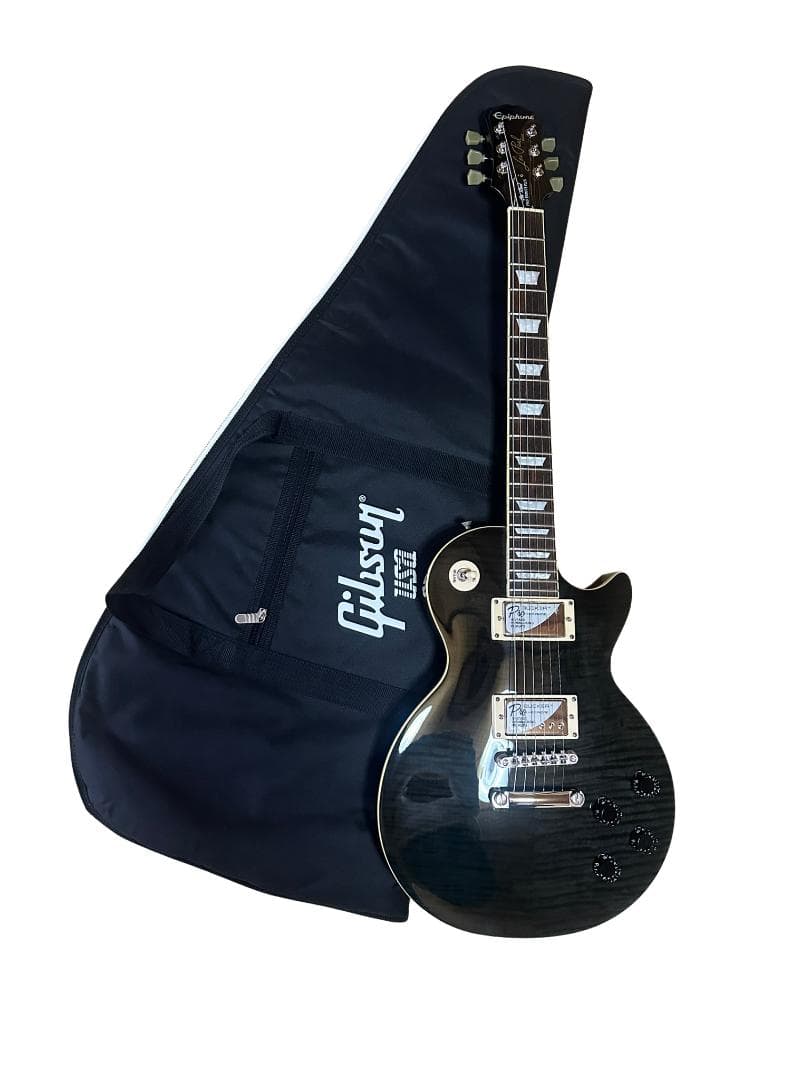 ギブソンケース付き Fシリアル Epiphone レスポール ブラック