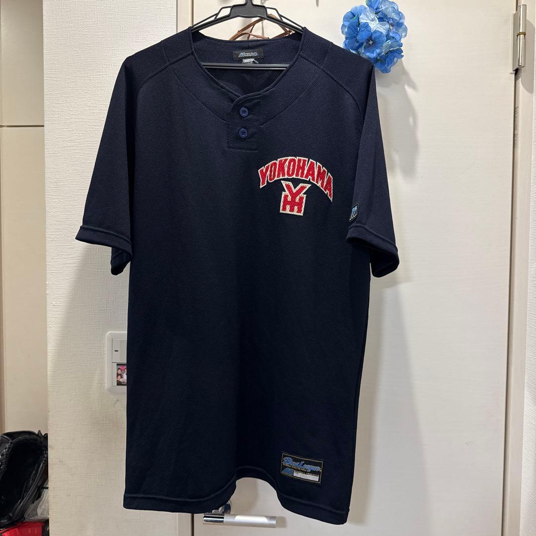 D*d様 Mizuno 横浜高校硬式野球部 練習用半袖Tシャツ ネイビー　Ｌサイ