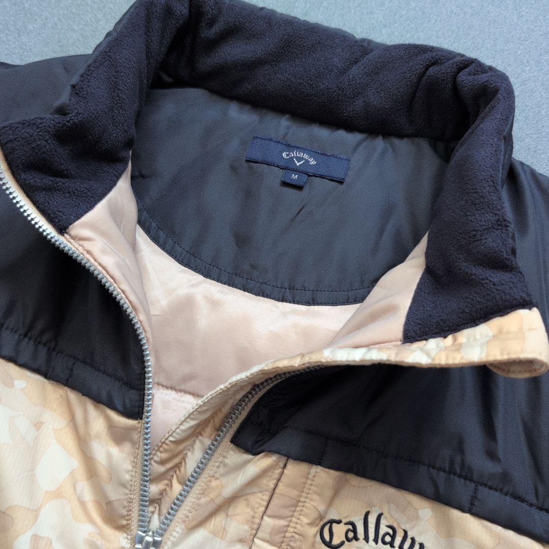 【極美品】キャロウェイゴルフ　カモフラ柄2way中綿フルジップジャケット　M