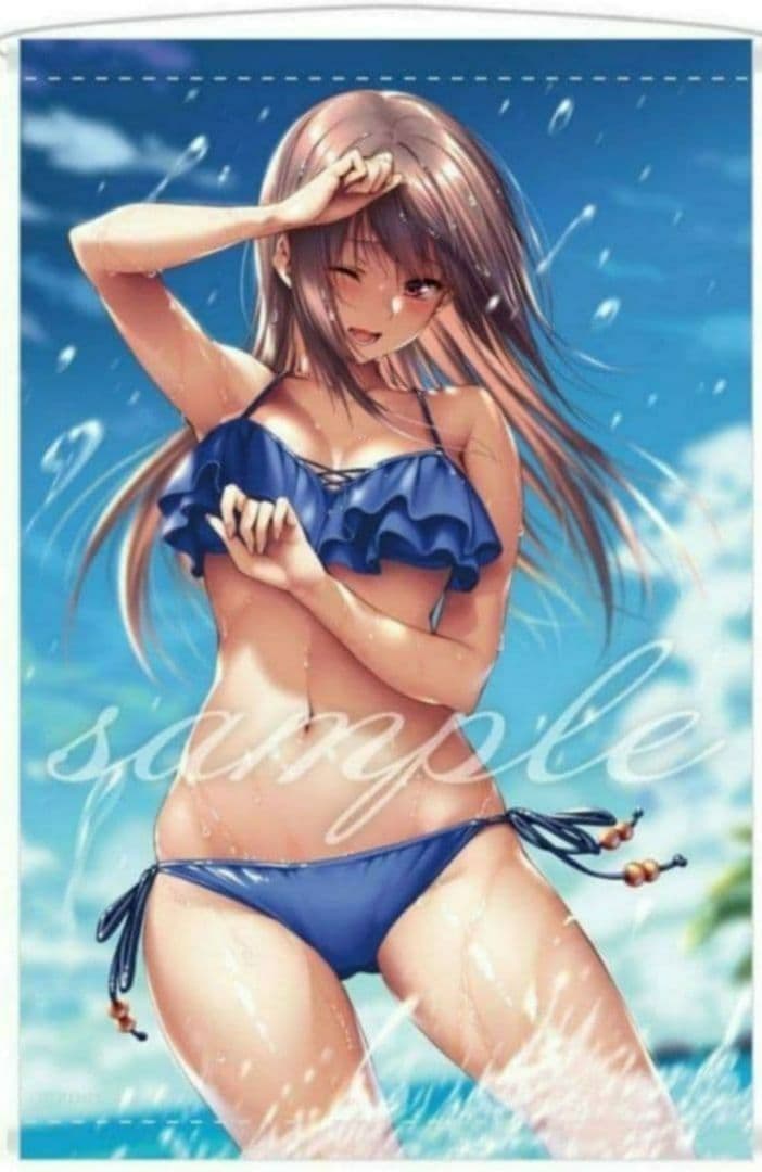 ピロ水　B2タペストリー　はにかみ彼女　水着　ビキニ　アマカノ