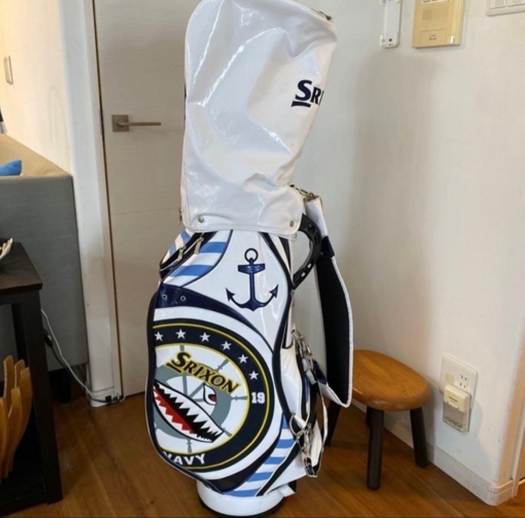 SRIXON キャディバッグ 19 ホワイト ネイビー