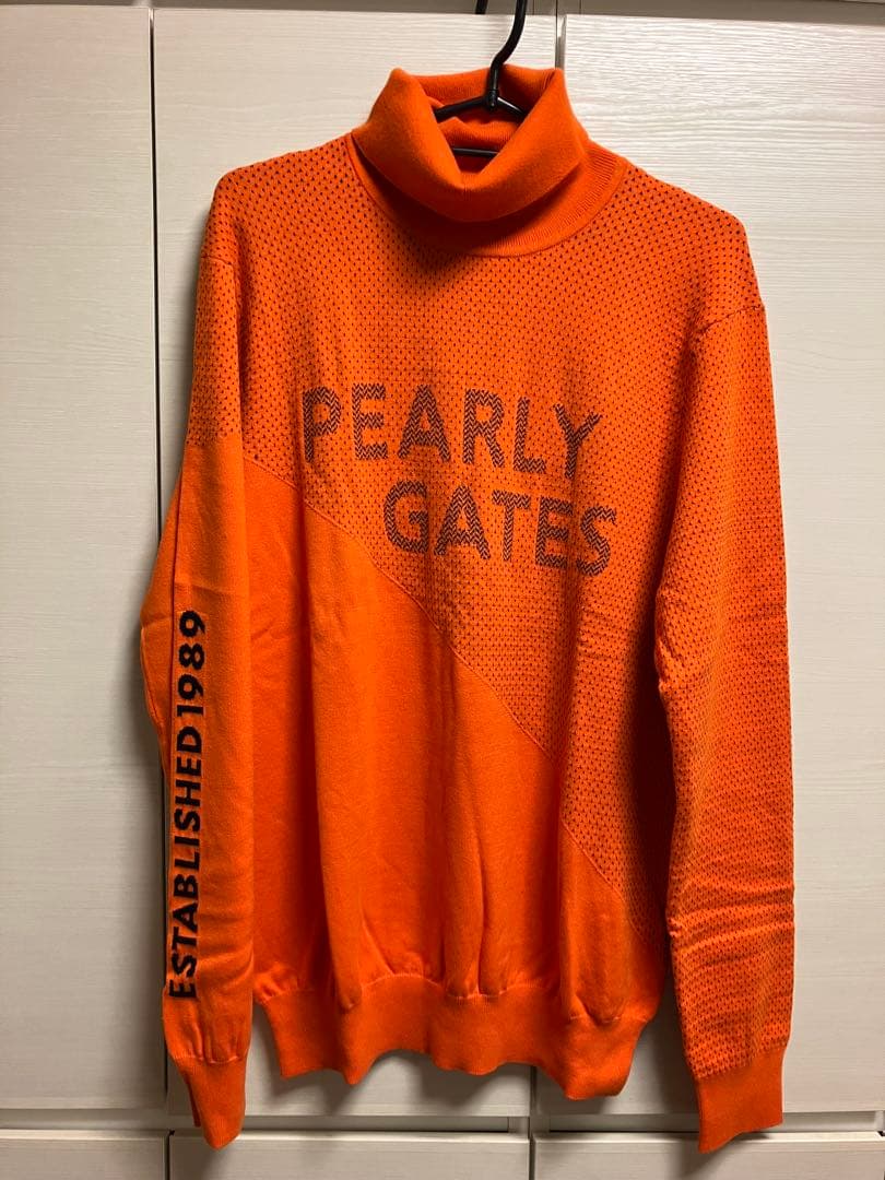 PEARLY GATES オレンジ タートルネック