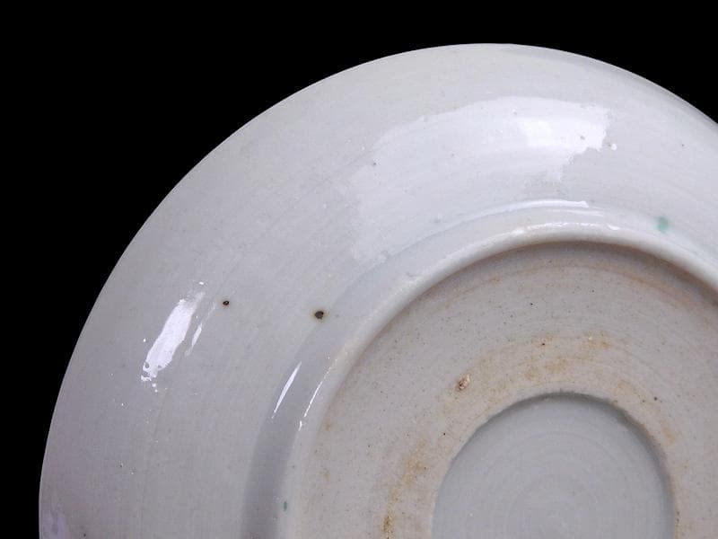 古伊万里　色絵　波千鳥に貝の図　手塩皿　F281AS-DCi