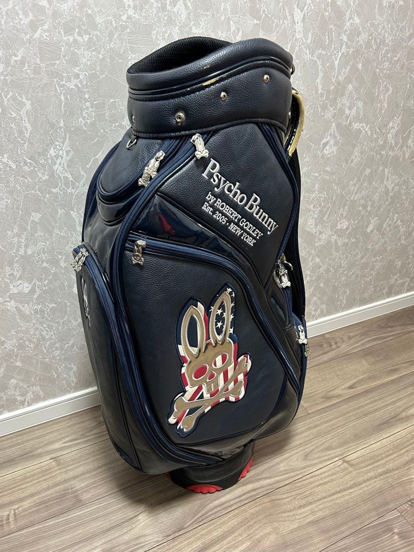 『最終値下げ中』Psycho Bunny ゴルフバッグ ネイビー
