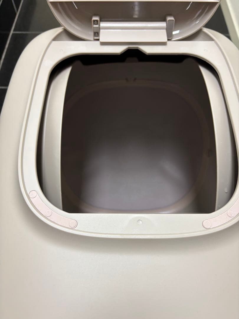 Pety自動猫用トイレ 四角形ベージュ