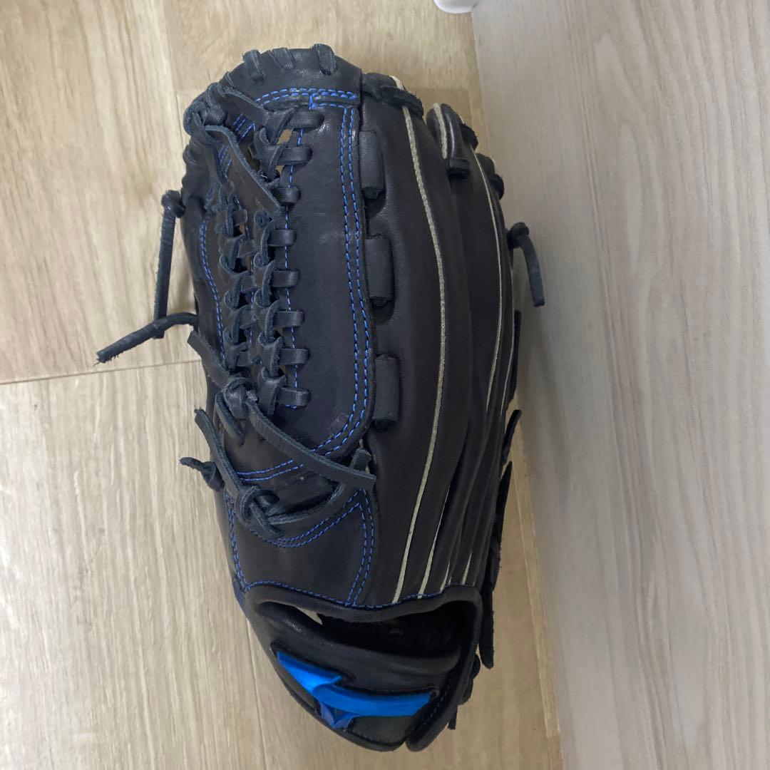 MIZUNO 軟式グローブ ブラック/ブルー