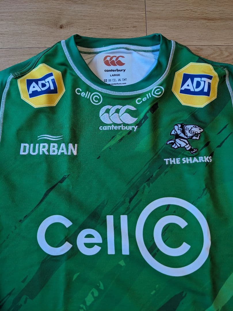 ラグビー 選手仕様ジャージ 南アフリカ シャークス サイズL 新品