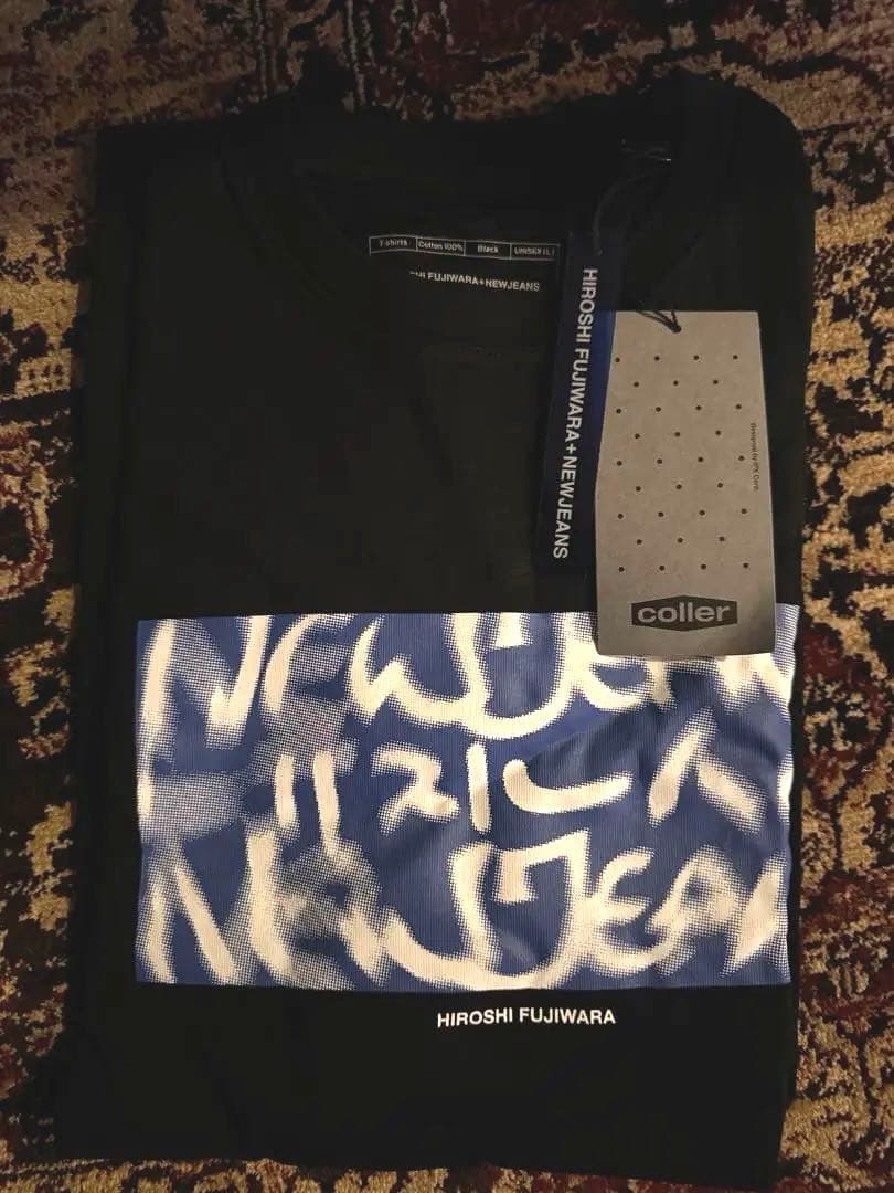 HIROSHI FUJIWARA+NEWJEANS Tシャツ Lサイズ ブラック