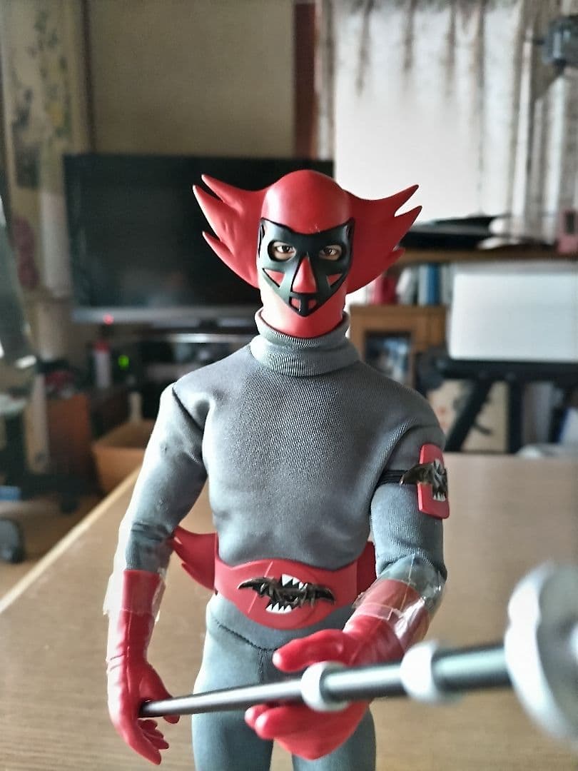 30センチメディコム　ＲＡＨアンドロイドマン　キカイダー　ダーク　薙刀付　リアル