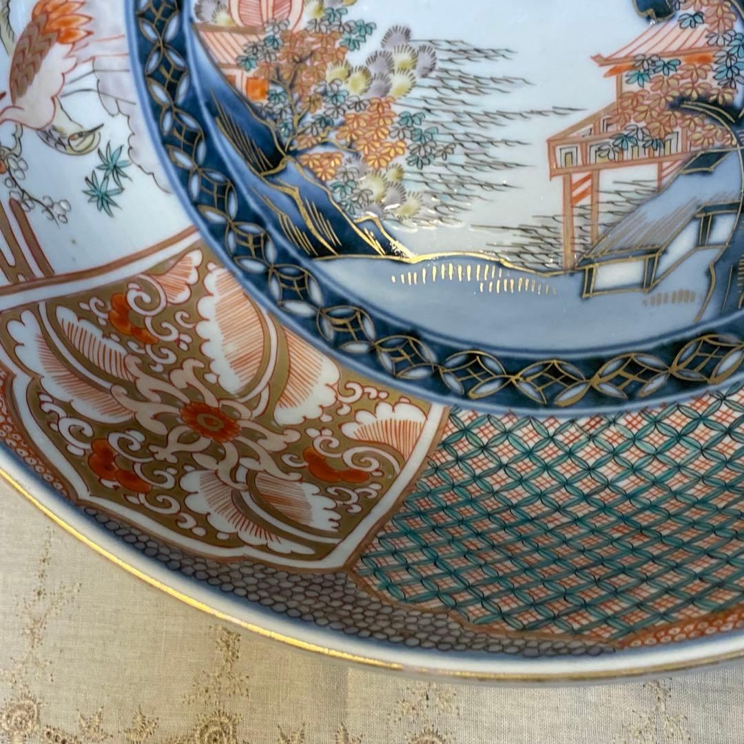 伊万里　古伊万里　大聖寺伊万里　大鉢　花鳥文　金襴手　色絵