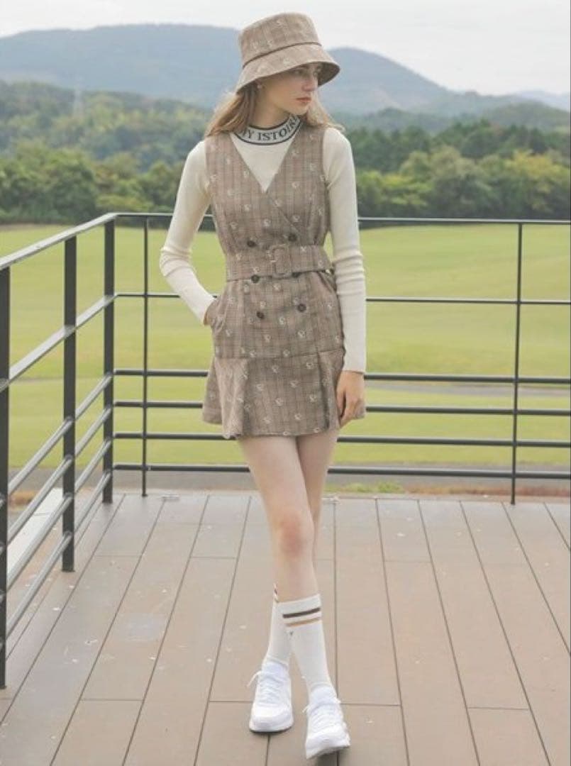 エンブロイダリーチェックワンピース,バケハセット