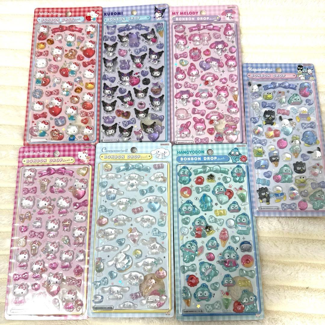 国内正規品　第二弾　サンリオボンボンドロップシール7種セット