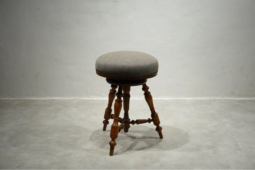 ナポレオンスツール　ピアノ椅子　フランスアンティーク　チェア