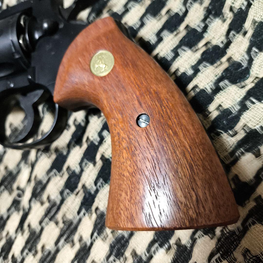 【セール中】1タナカワークス製コルトパイソン　リボルバーマグナム　ウッドグリップ