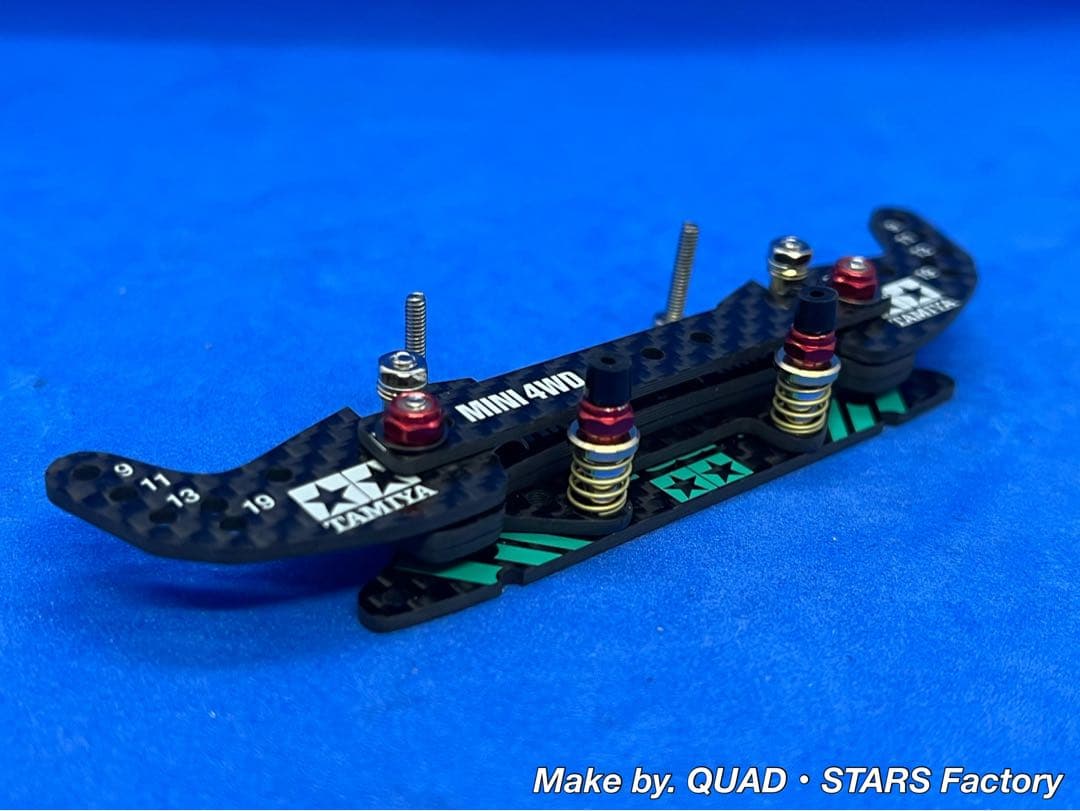 【ミニ四駆・MS用】2軸ATピボットバンパー　J-CUP2022／カーボン