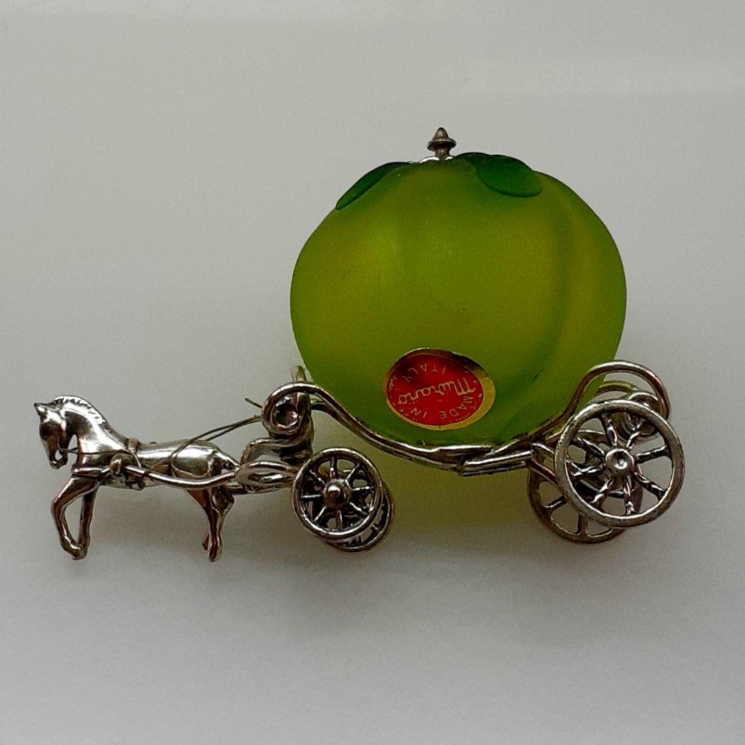 MURANO GLASS ★ムラノ SILVER 925 馬車 オブジェ