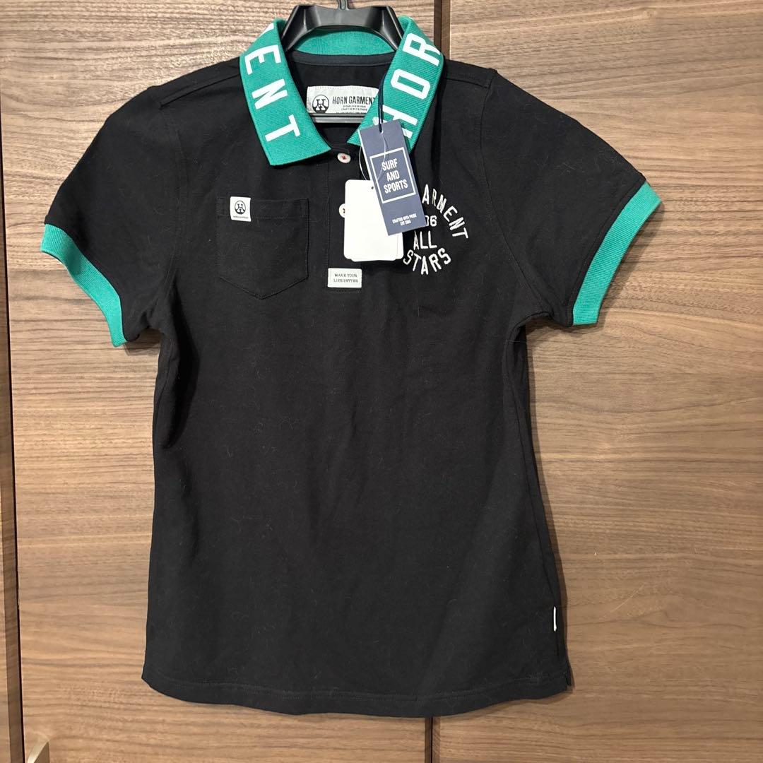 HORN GARMENT ブラック ポロシャツ 36