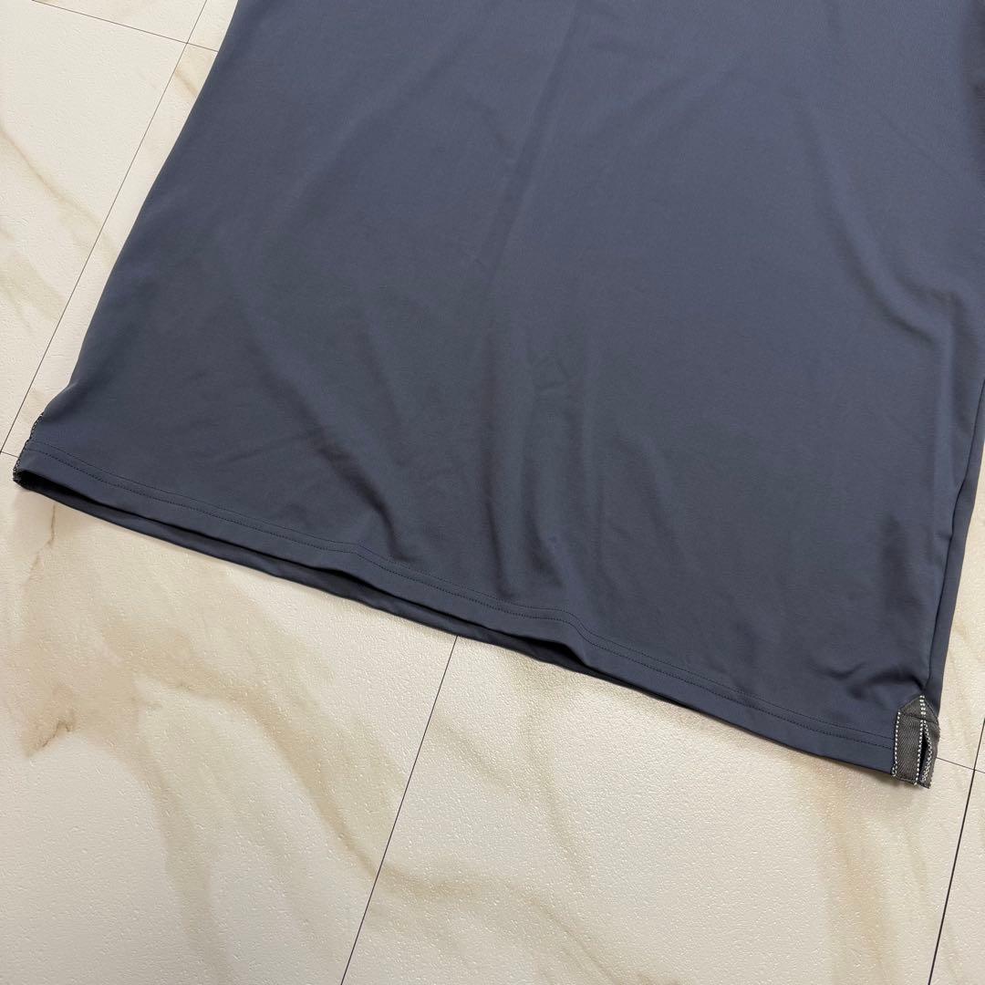 美品✨️BRIEFING モックネック シャツ 半袖 バックロゴ メンズ XL