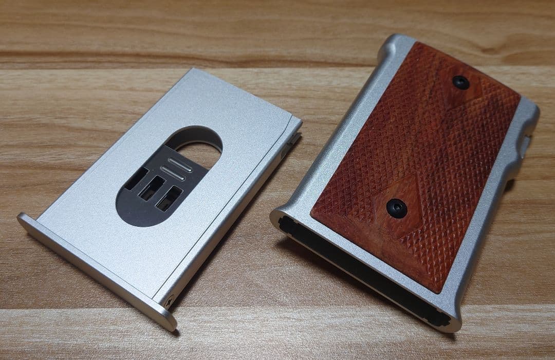 名刺ケース ガバメント ガングリップ 木製 アルミニウム製　M1911-H