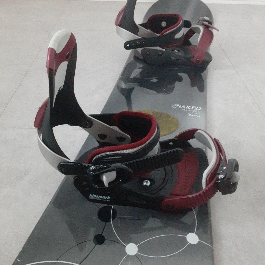 NAKED MILWEL スノーボードセット 156 キスマーク ビンディング付