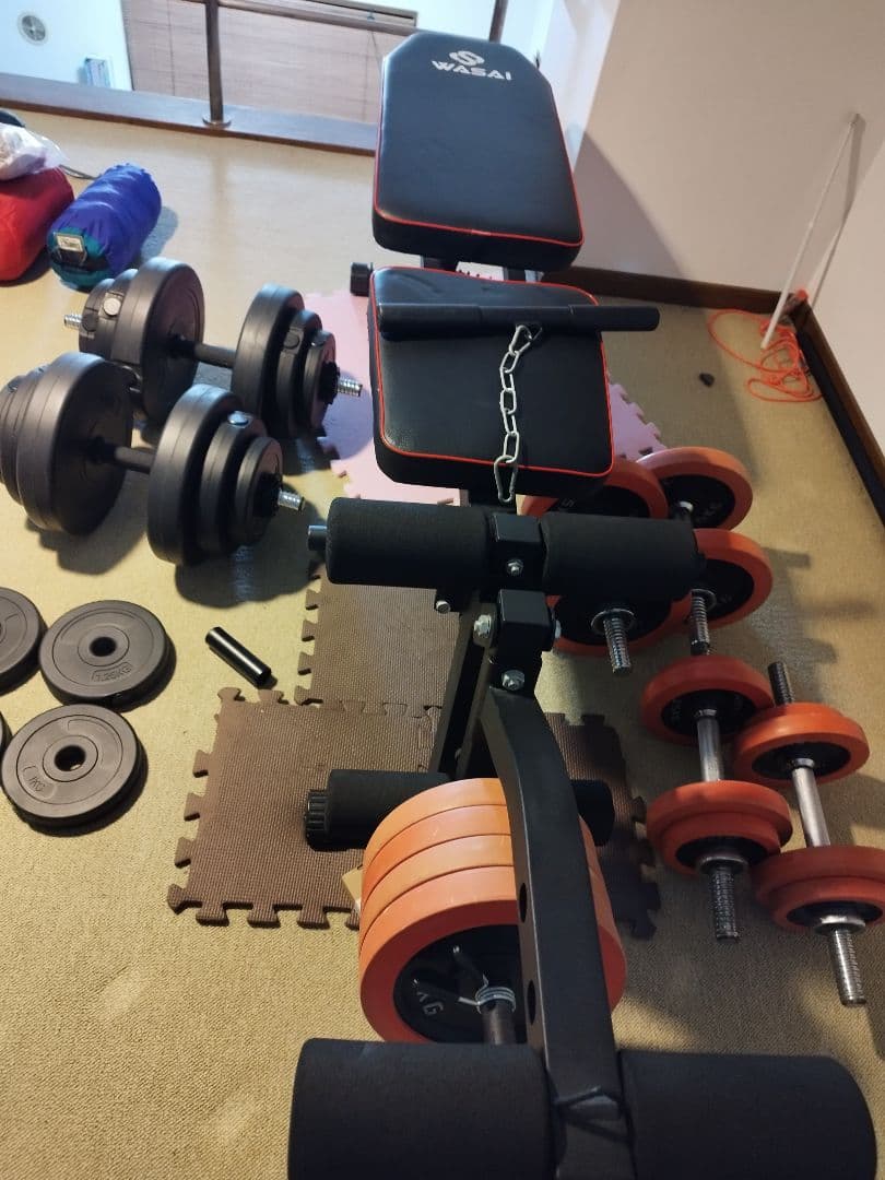 トレーニングベンチ　ダンベル　セット【引き取りのみ】