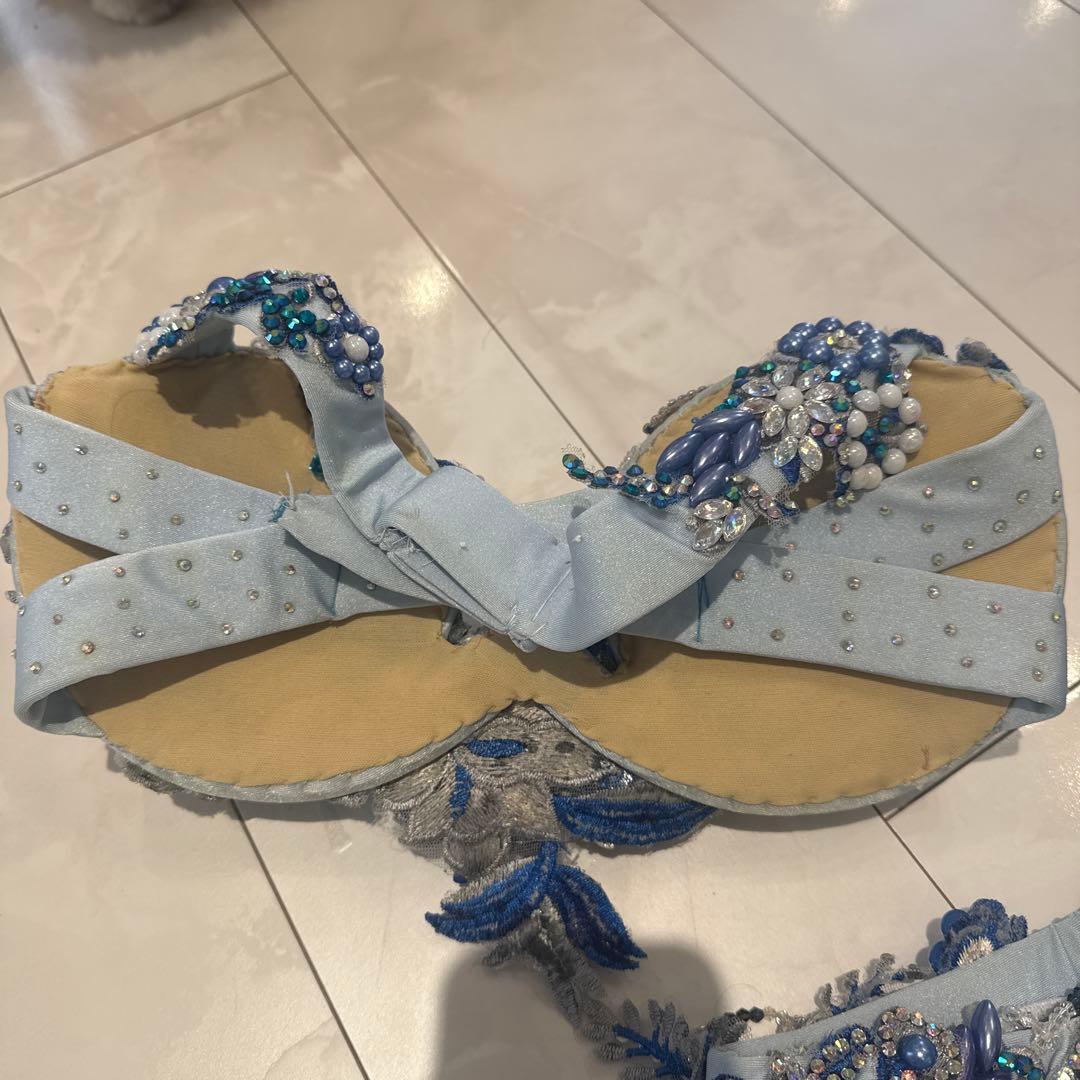 ベリーダンス　衣装ブルー系　4m