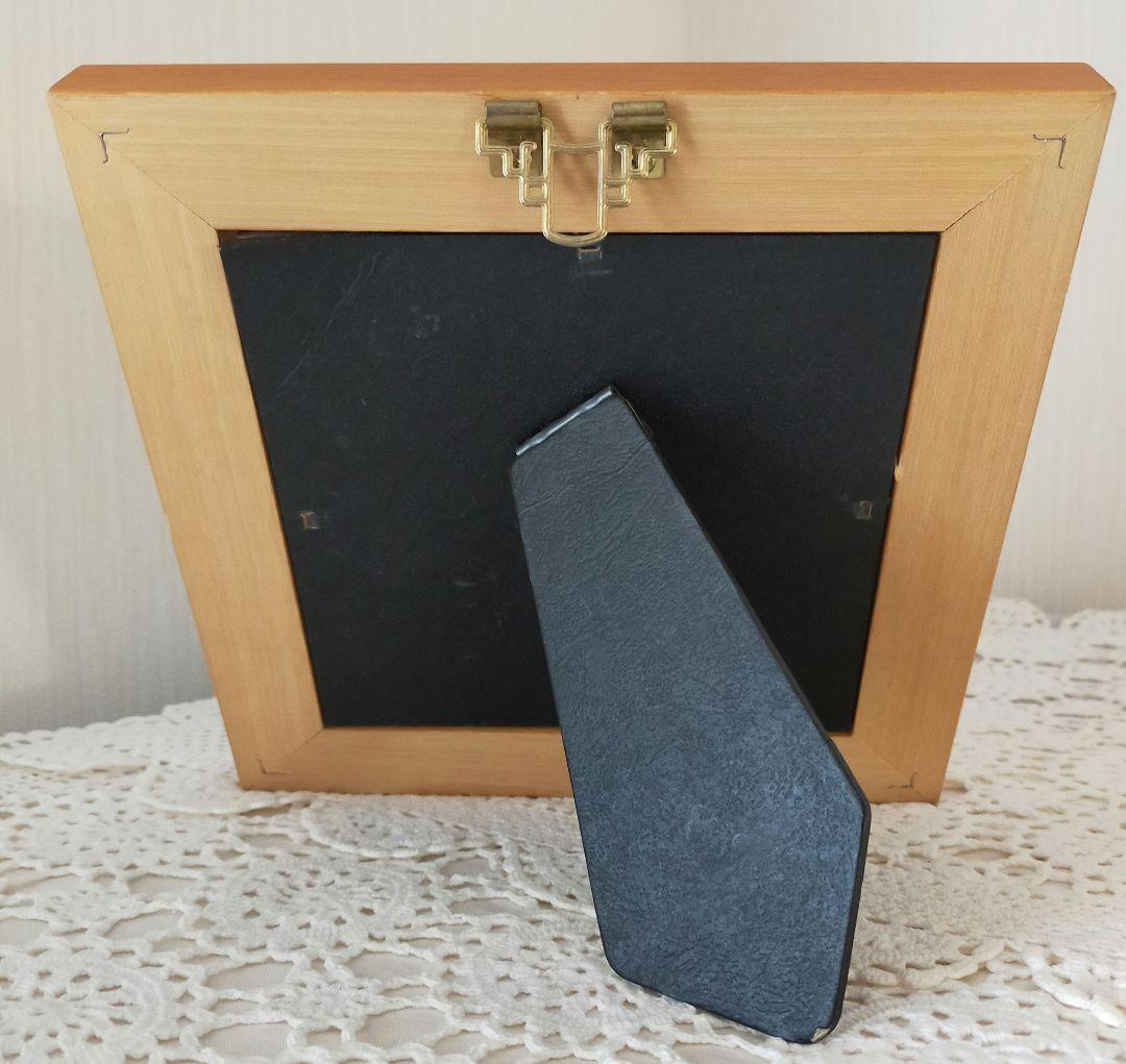 セール✨台湾陶芸美術色絵　レトロ　陶器絵　額装　額掛け、額立て　伝説の動物　麒麟