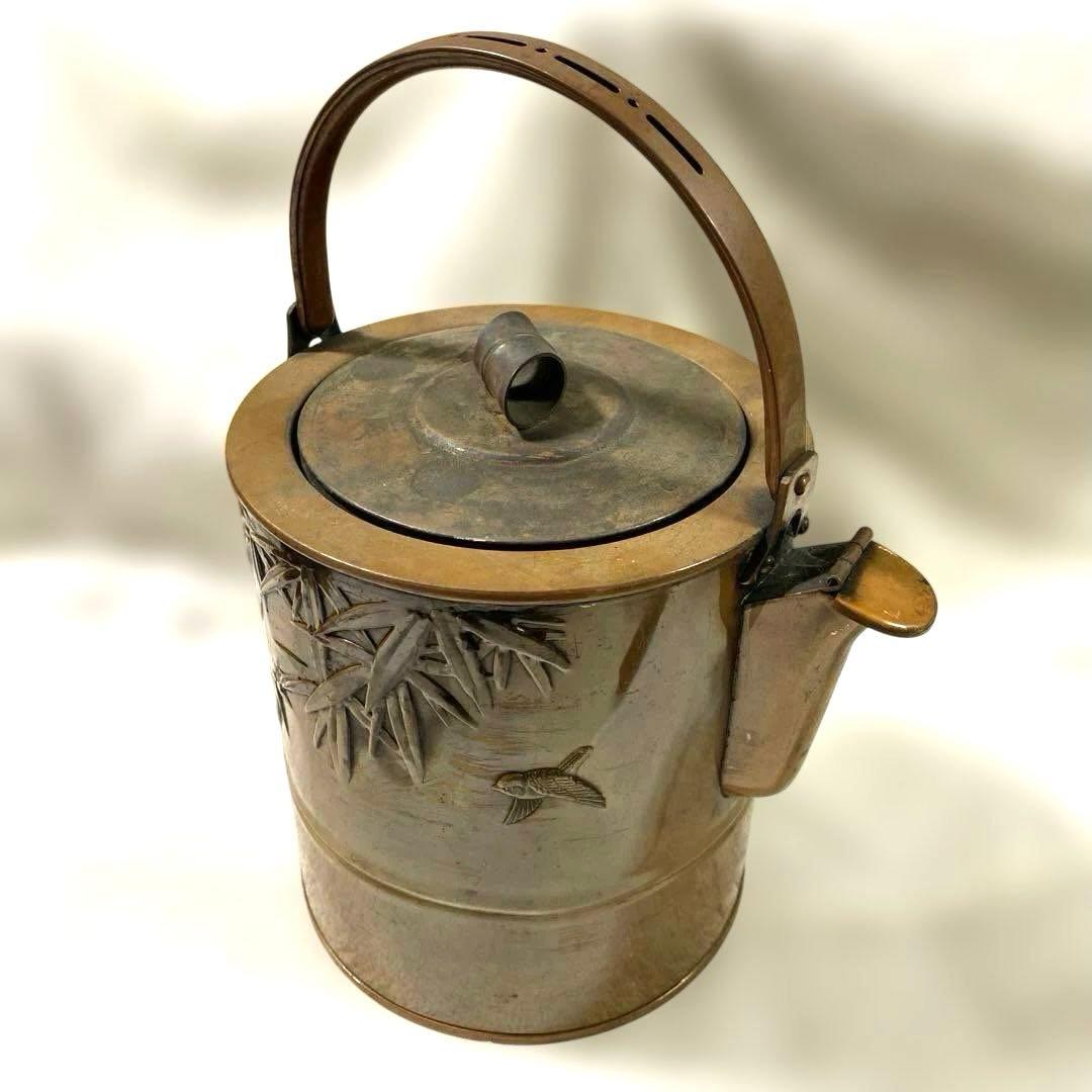 J-49 水注やかん　水次やかん　銅製　薬缶　茶道具　古道具　美術品　工芸品