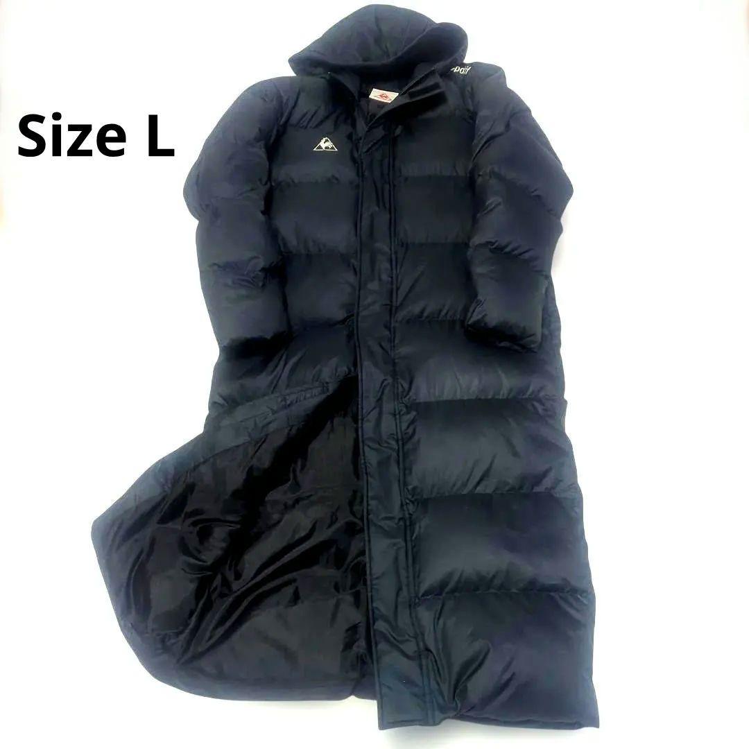 【希少Lサイズ】le coq sportif ベンチコート 黒 ダウン　肉厚