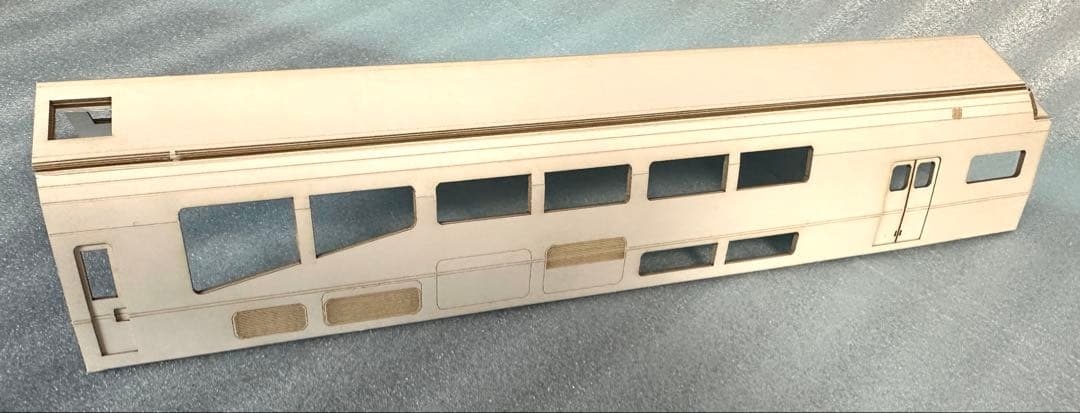 茶*碗様 鉄*号様 1/80　近鉄楽イメージ 3D前面＋パーツ＋レーザーカット側