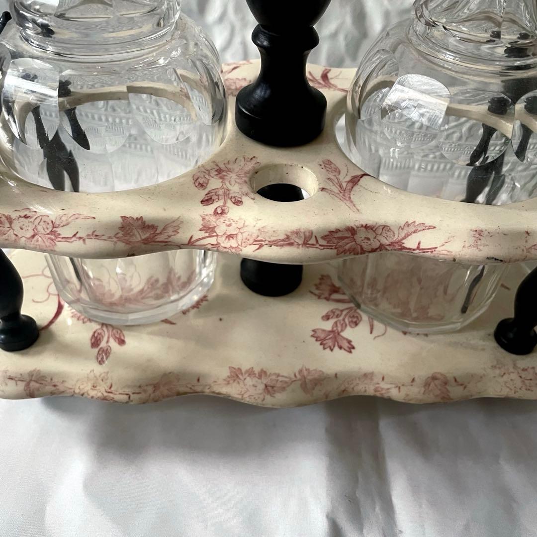 アンティーク♪オイルビネガーボトルスタンド