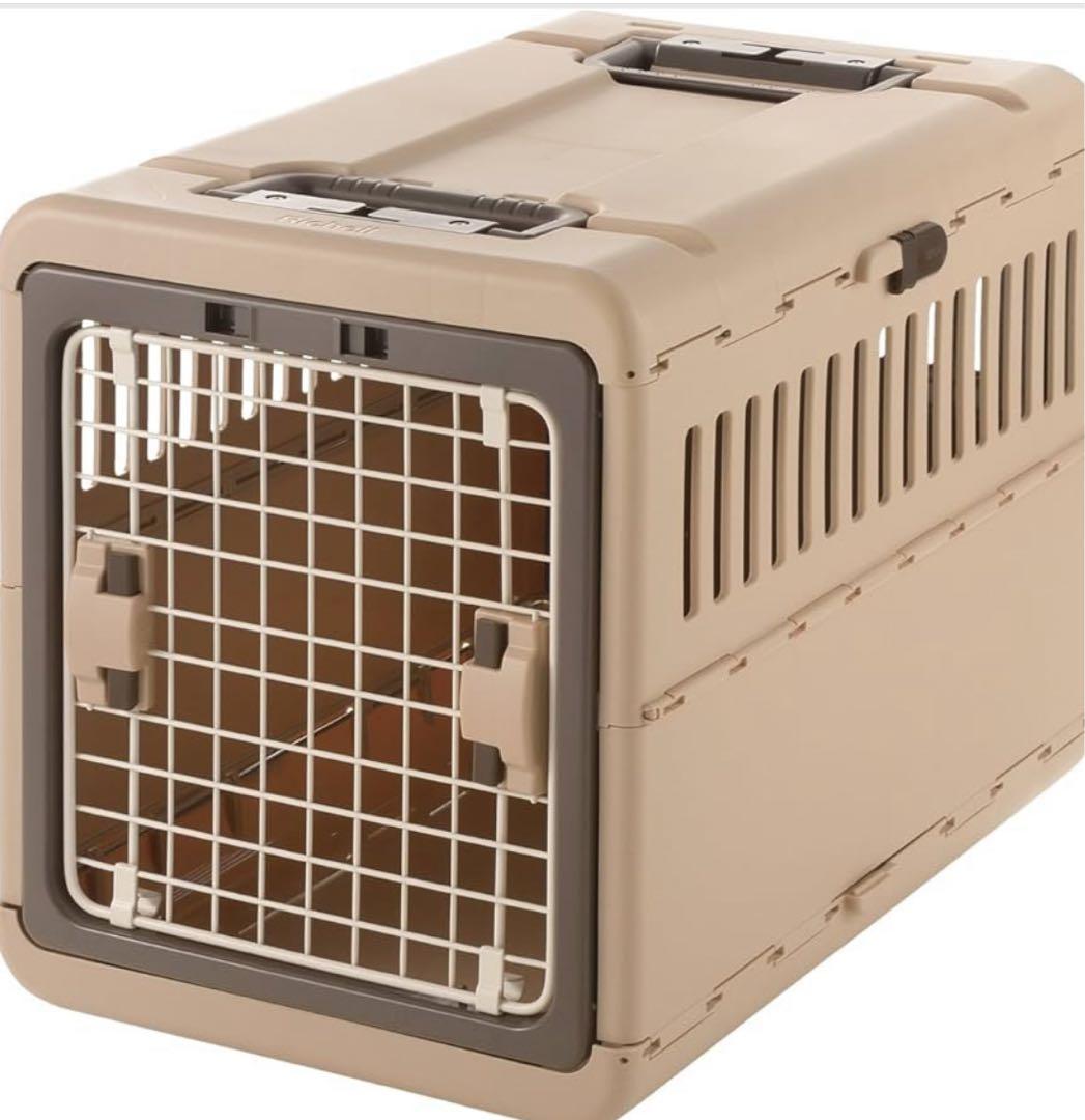 【新品未使用】リッチェル キャンピングキャリー 折りたたみ ダークブラウン L