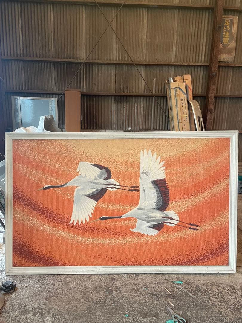 鶴の掛軸 2羽のデザイン