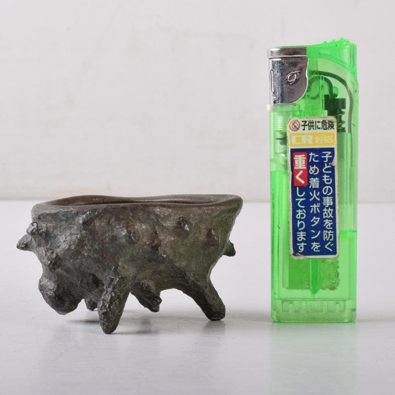 茶道具　古銅　栄螺形　蓋置　時代箱　V　7235