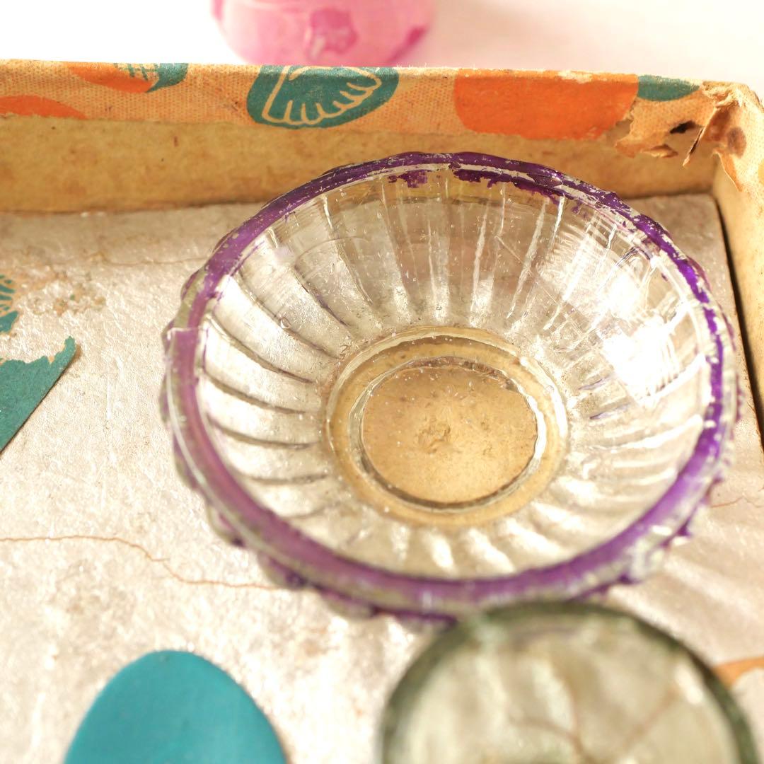 ままごとガラス 元箱付き　レトロ ペロペロ