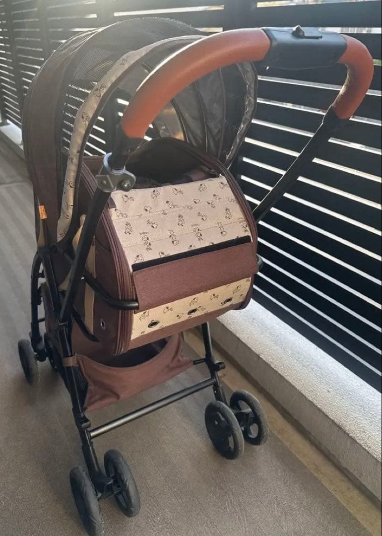 《美品》ペットパラダイスPET PARADISEスヌーピー3WAYペットカート