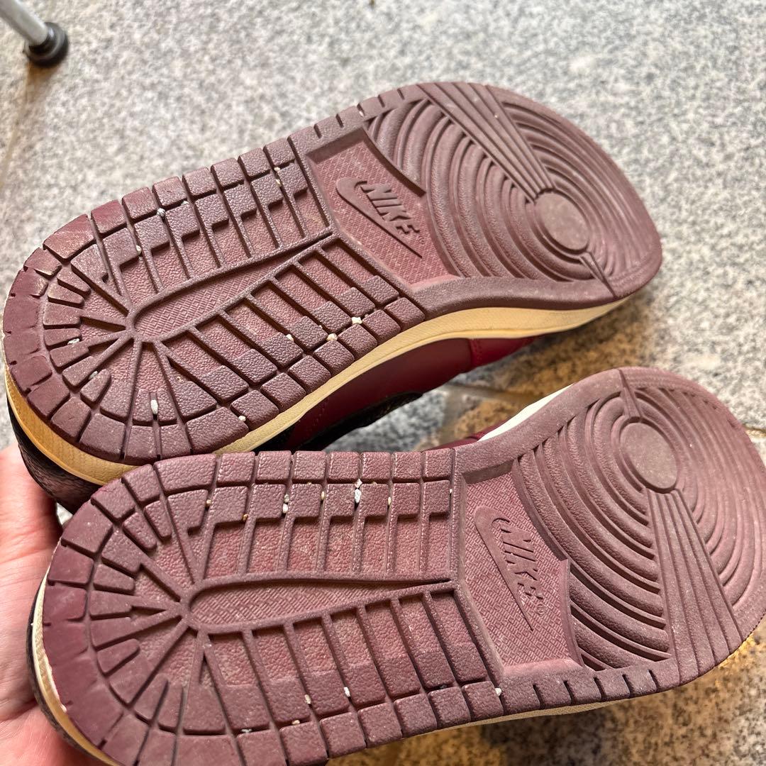 エアジョーダン ハイカット シューズ バーガンディ