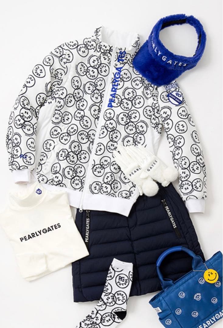 美品　定価6万　パーリーゲイツ リバーシブル 4way中綿ブルゾン ニコちゃんＳ