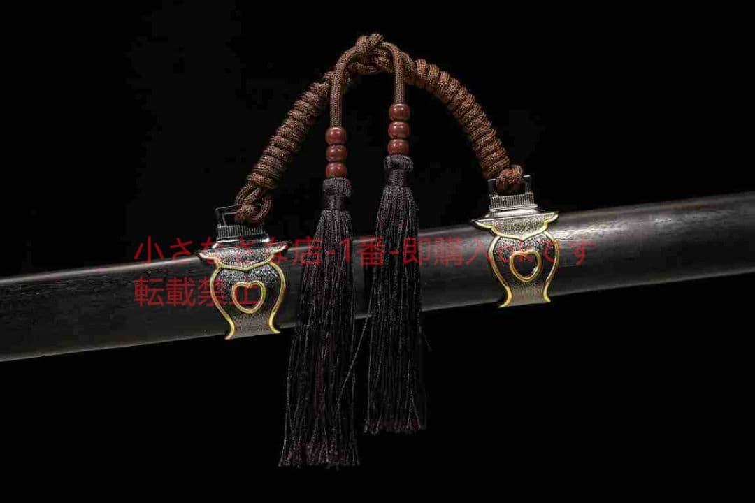 環首唐横刀二色型烏木百錬文紋鋼 古兵器 武具 刀装具 日本刀 模造刀 居合刀