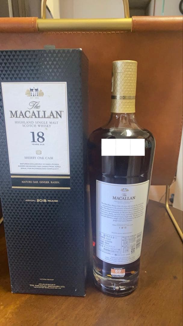 MACALLAN 18年 2018年リリース　シェリーオーク樽箱付きマッカラン