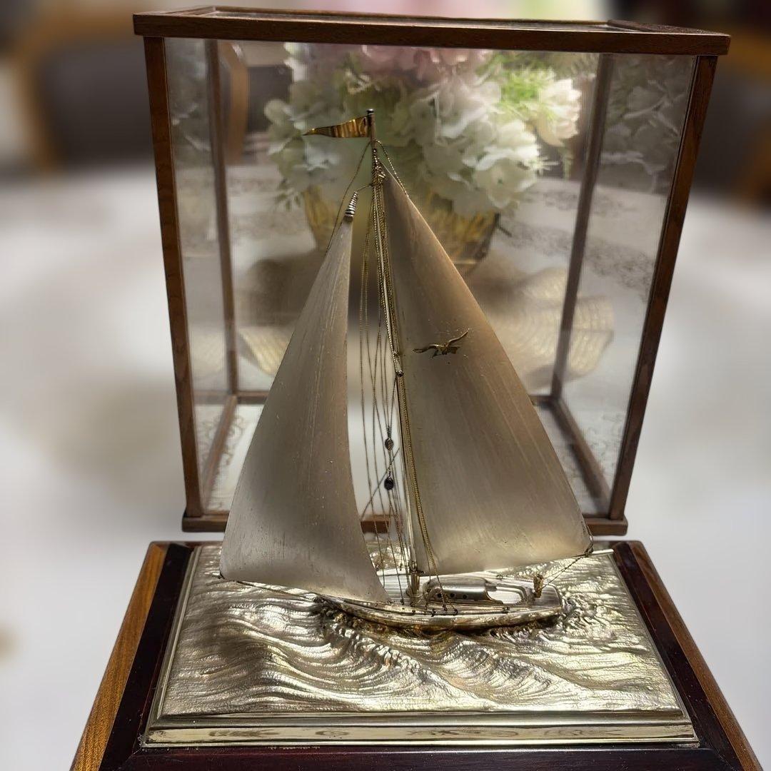 銀製 ヨット スターリングシルバー Sterling 帆船模型 昭和レトロ